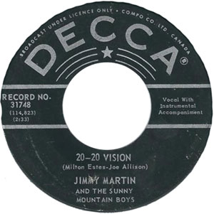 Single (20-20 Vision / Sunny Side of the Mountain) cover