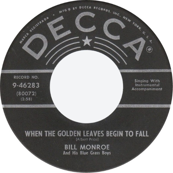 Single (When the Golden Leaves Begin to Fall / Uncle Pen) cover
