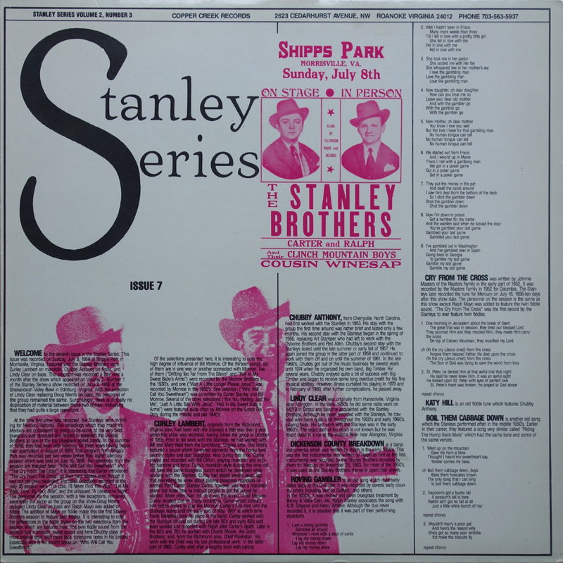 Stanley Series. Vol. 2, No. 3 (Issue no. 7) cover