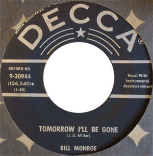 Single (Tomorrow I’ll Be Gone / Dark as the Night, Blue as the Day) cover