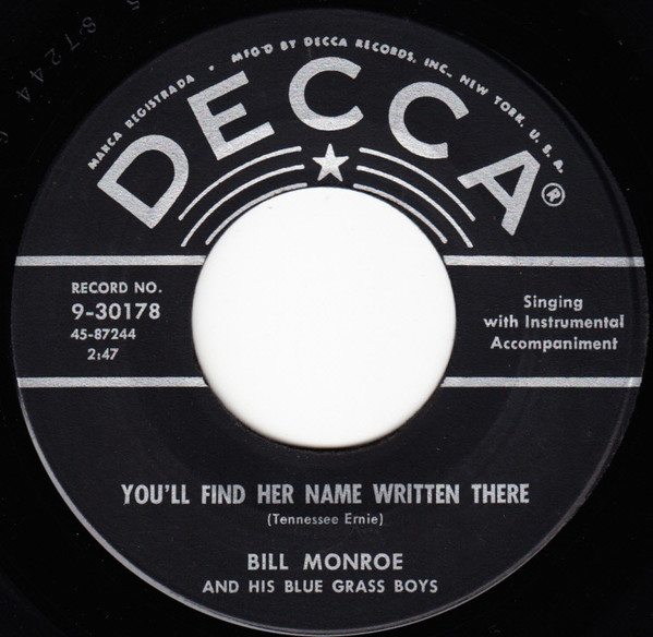 Single (You’ll Find Her Name Written There / Sitting Alone in the Moonlight) cover