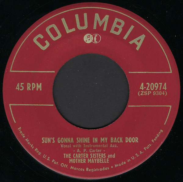 Single (Sun’s Gonna Shine in My Back Door / I Will Never Marry) cover