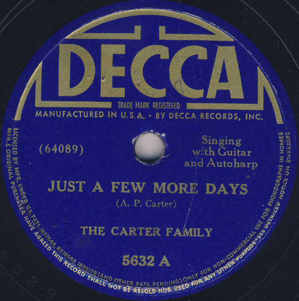 Single (Just a Few More Days / Little Joe) cover